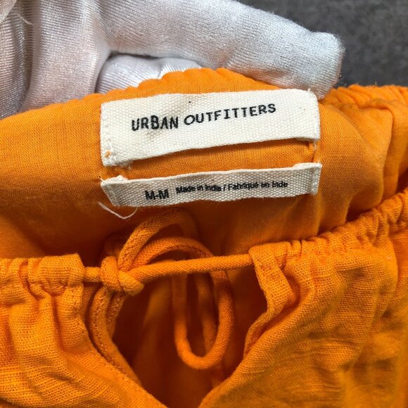 Urban Outiftters Ruffle Cami Top Womens M Orange Tunic Peplum Cotton Adjustable - Picture 6 of 9